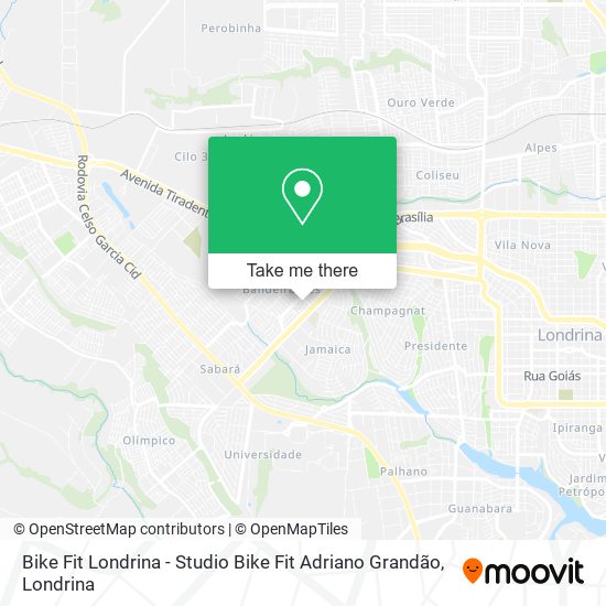 Bike Fit Londrina - Studio Bike Fit Adriano Grandão map