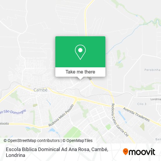 Mapa Escola Bíblica Dominical Ad Ana Rosa, Cambé