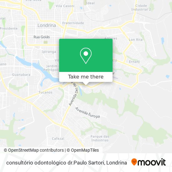 consultório odontológico dr.Paulo Sartori map