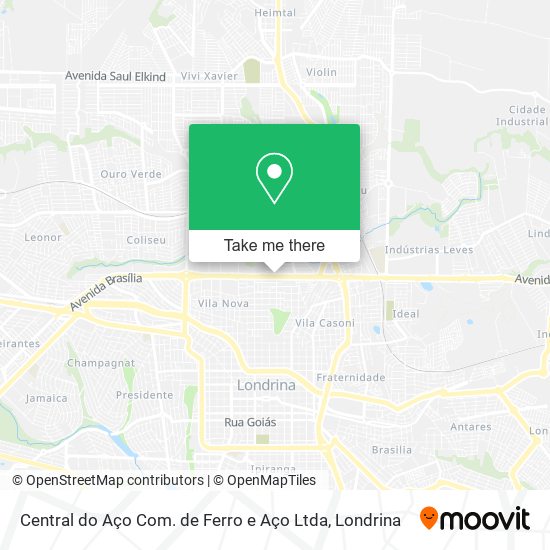 Central do Aço Com. de Ferro e Aço Ltda map