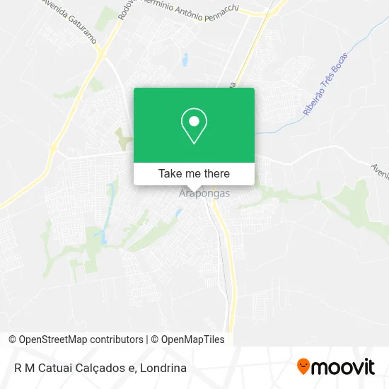 R M Catuai Calçados e map