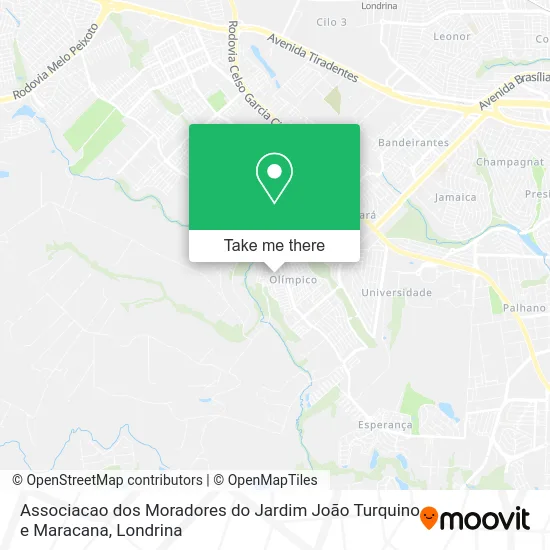 Associacao dos Moradores do Jardim João Turquino e Maracana map