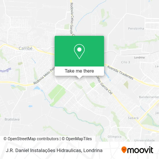 J.R. Daniel Instalações Hidraulicas map
