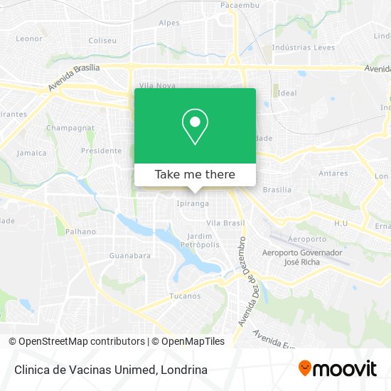 Clinica de Vacinas Unimed map