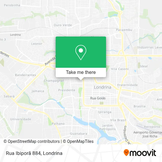 Rua Ibiporã 884 map