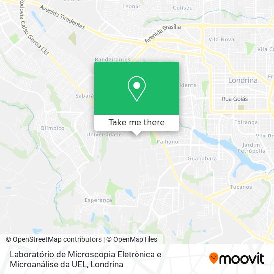 Laboratório de Microscopia Eletrônica e Microanálise da UEL map