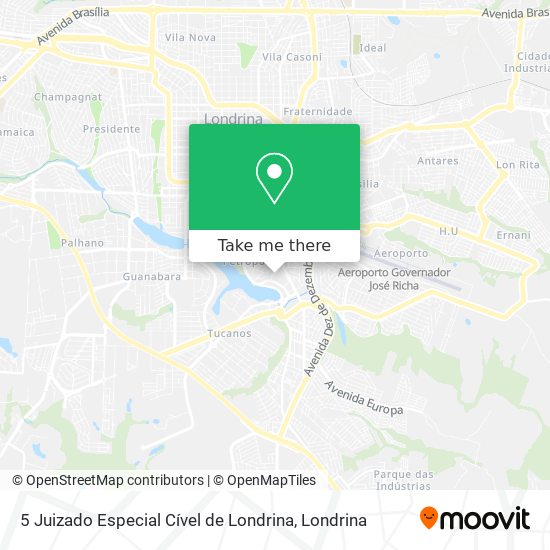 5 Juizado Especial Cível de Londrina map