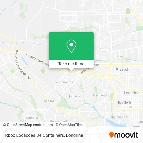 Rbox Locações De Containers map