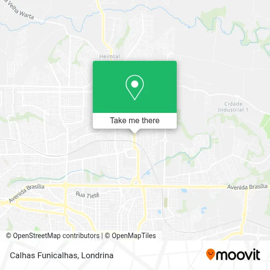 Calhas Funicalhas map