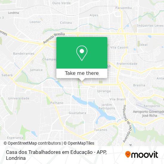 Casa dos Trabalhadores em Educação - APP map