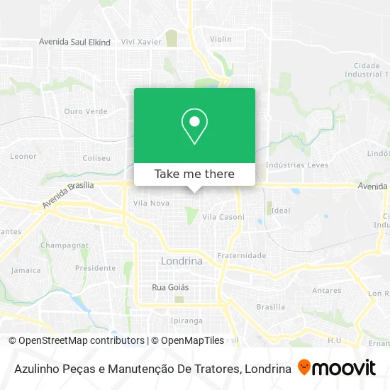 Azulinho Peças e Manutenção De Tratores map