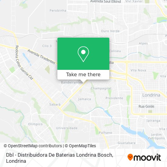 Dbl - Distribuidora De Baterias Londrina Bosch map