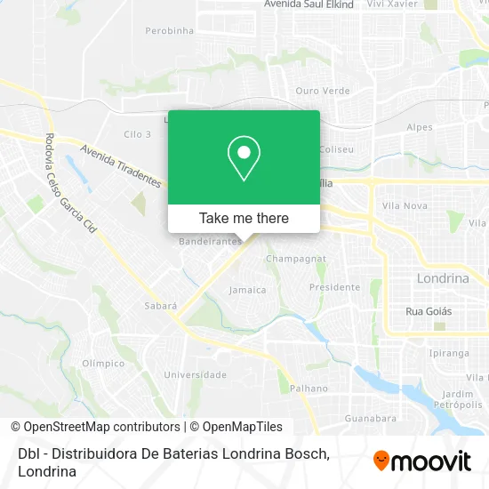Dbl - Distribuidora De Baterias Londrina Bosch map