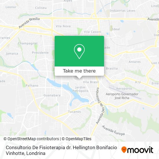 Mapa Consultorio De Fisioterapia dr. Hellington Bonifacio Vinhotte