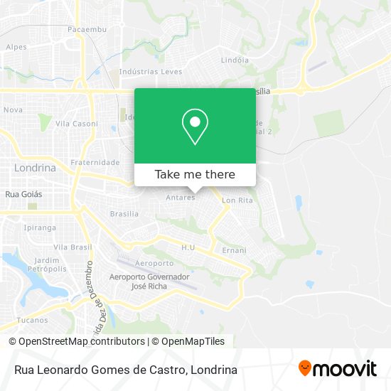 Mapa Rua Leonardo Gomes de Castro
