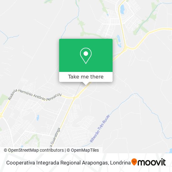 Cooperativa Integrada Regional Arapongas map