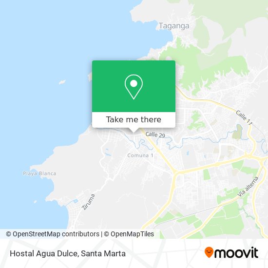 Hostal Agua Dulce map