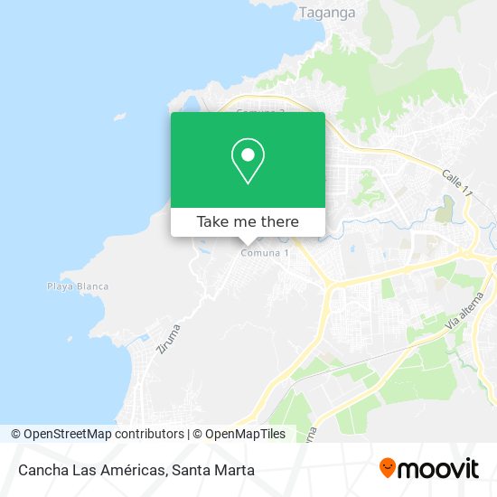 Cancha Las Américas map