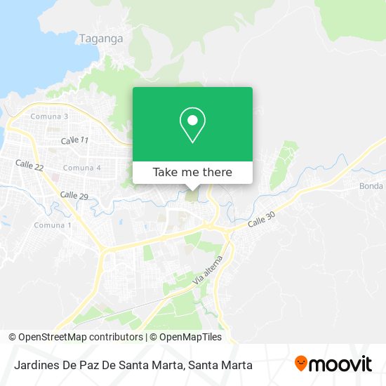 Jardines De Paz De Santa Marta map