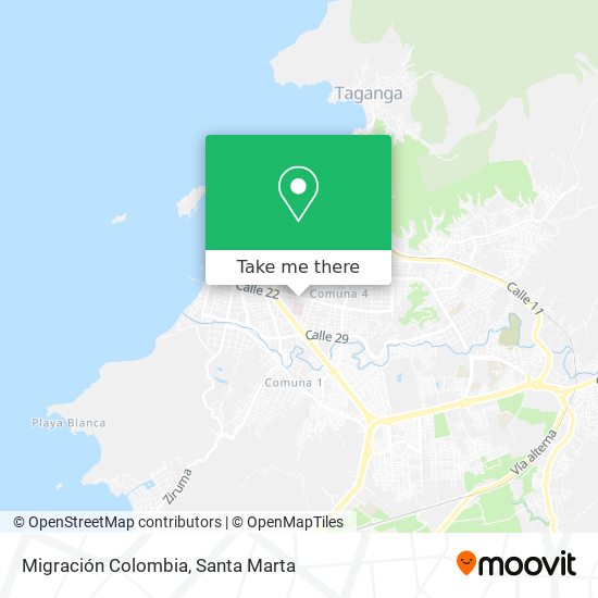 Migración Colombia map