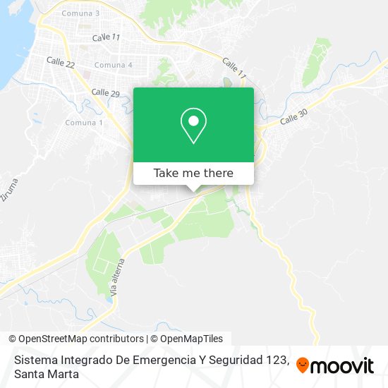 Mapa de Sistema Integrado De Emergencia Y Seguridad 123