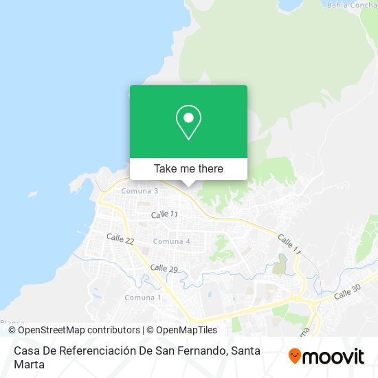 Casa De Referenciación De San Fernando map