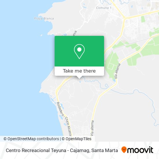 Mapa de Centro Recreacional Teyuna - Cajamag