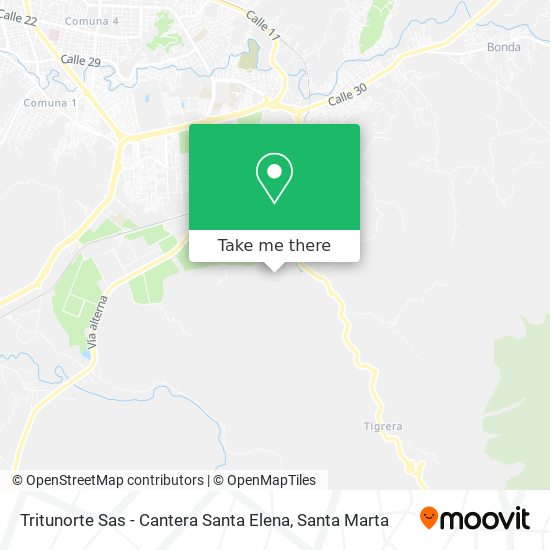 Mapa de Tritunorte Sas - Cantera Santa Elena