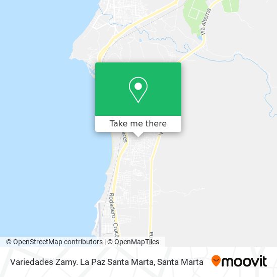 Mapa de Variedades Zamy. La Paz Santa Marta