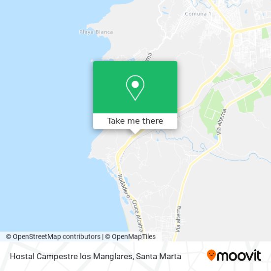 Hostal Campestre los Manglares map