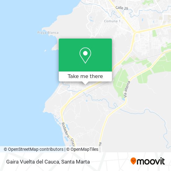 Gaira Vuelta del Cauca map