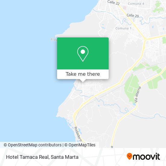 Hotel Tamaca Real map