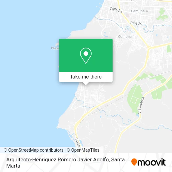 Mapa de Arquitecto-Henríquez Romero Javier Adolfo