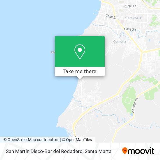 San Martín Disco-Bar del Rodadero map