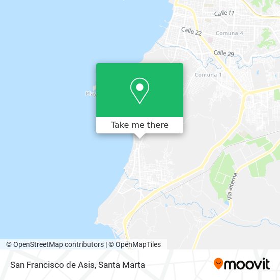 San Francisco de Asis map