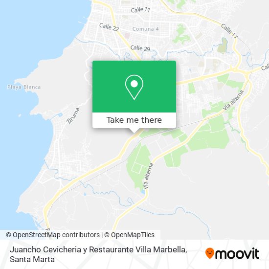 Juancho Cevicheria y Restaurante Villa Marbella map