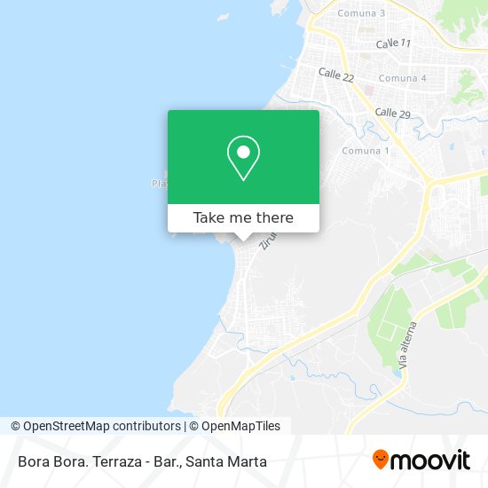 Bora Bora. Terraza - Bar. map