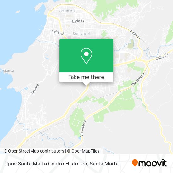 Mapa de Ipuc Santa Marta Centro Historico
