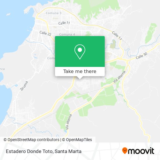 Mapa de Estadero Donde Toto