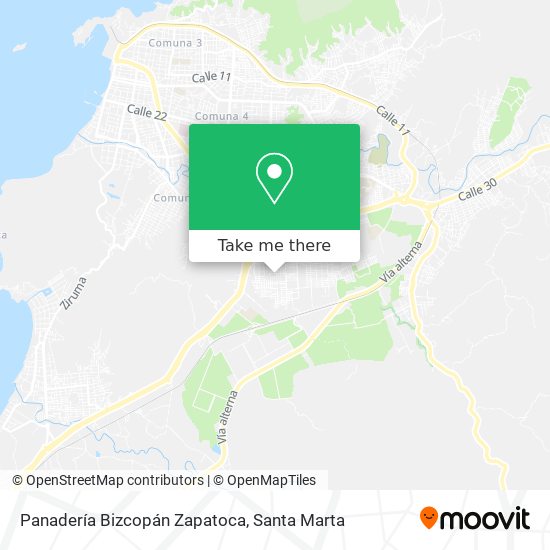 Mapa de Panadería Bizcopán Zapatoca