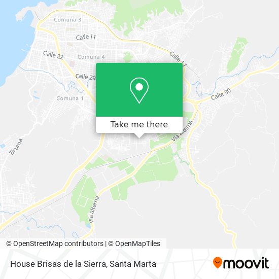 House Brisas de la Sierra map