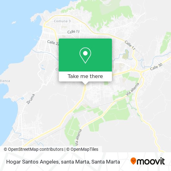 Hogar Santos Angeles, santa Marta map