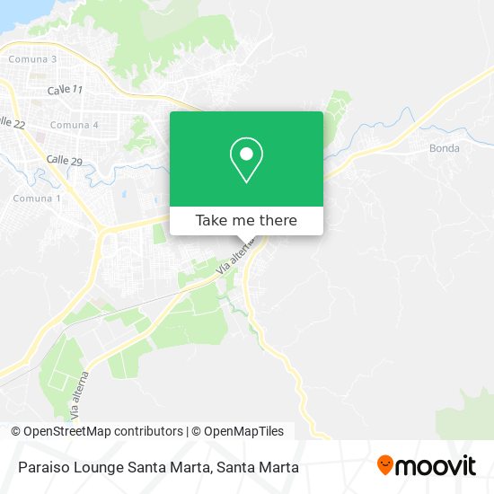 Mapa de Paraiso Lounge Santa Marta