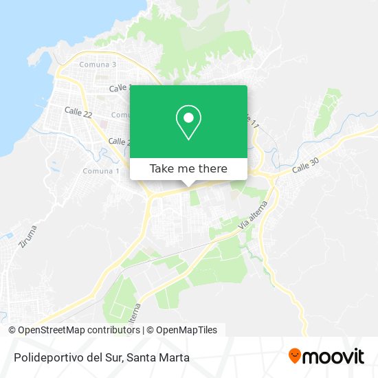 Polideportivo del Sur map