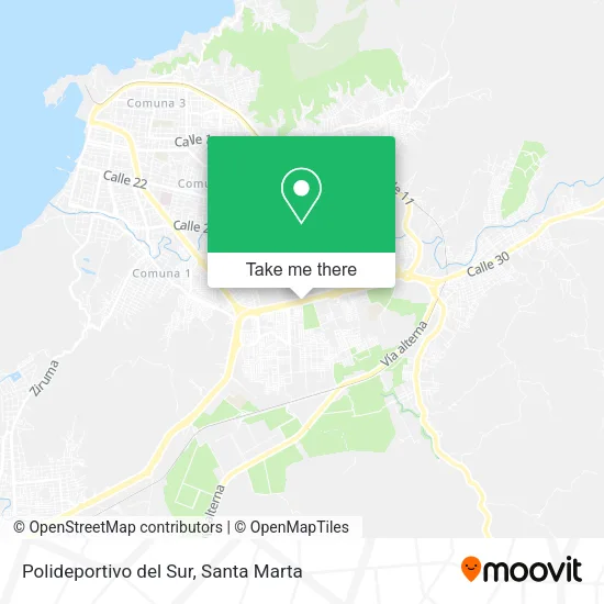 Polideportivo del Sur map