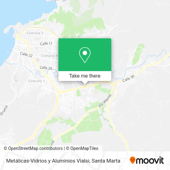 Mapa de Metálicas-Vidrios y Aluminios Vialsi
