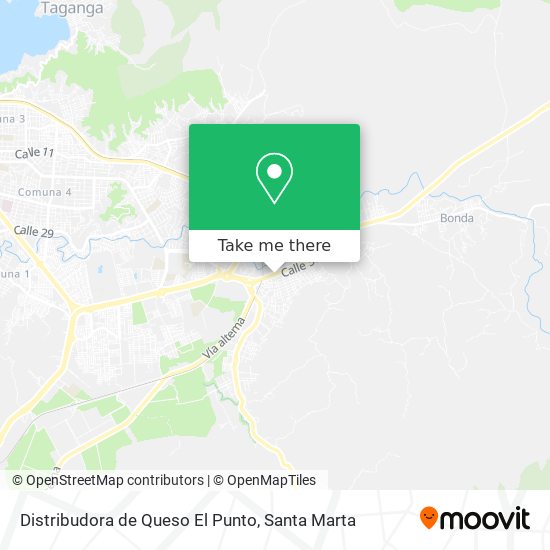Mapa de Distribudora de Queso El Punto