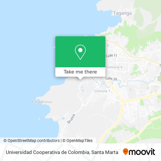 Universidad Cooperativa de Colombia map