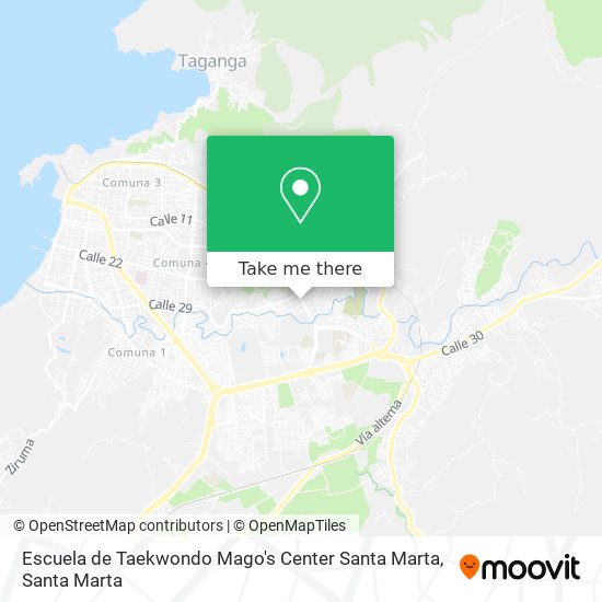Escuela de Taekwondo Mago's Center Santa Marta map