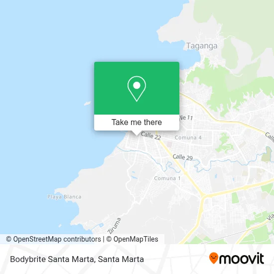 Bodybrite Santa Marta map